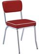 Coaster® Retro 5-Piece Red/White Oval Dining Table Set-2