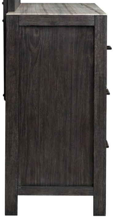 Magnussen Home® Plum Creek Ravenwood Black Dresser with Marble Top-3