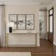 Renwil® Bodin Natural Console Table with Antique Brushed Brass Frame-1
