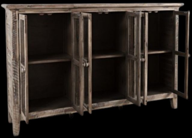 Jofran Inc. Rustic Shores Gray Wash 6-Door Accent Cabinet-2