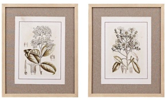 Olliix by Martha Stewart Tinted Botanical 2 Piece Multi Single Linen Mat Set-0