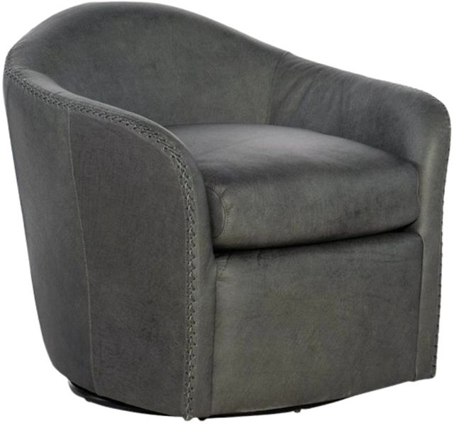 Hooker® Furniture CC Roper Big Top Blue Steel Swivel Club Chair-0