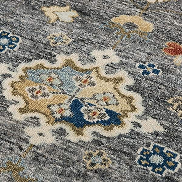 Rizzy Home Belmont Gray/Multi/Neutral 8'x10' Rectangular Rug-1