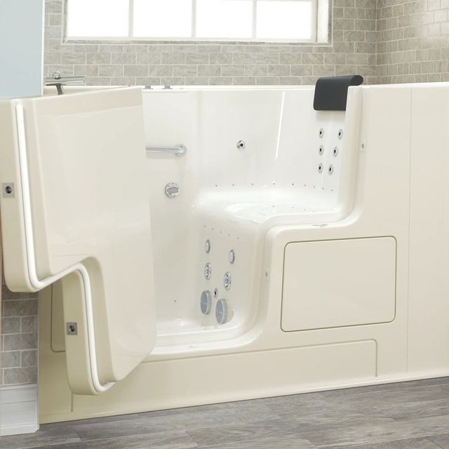 American Standard Gelcoat Premium Series Linen 32" x 52" Walk-In Tub with Combination Air Spa and Whirlpool Systems - Left-Hand Drain-4