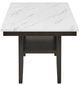 New Classic® Home Furnishings Carissa Faux Marble Top Dining Table with Espresso Base-3