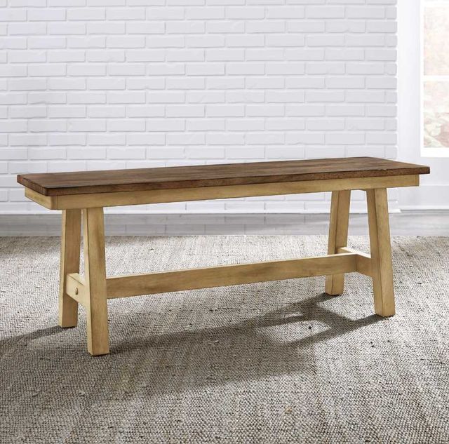 Liberty Furniture Lindsey Farm Brown/Natural Backless Bench-1