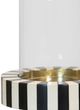 Stylecraft Striped Hurricane Black/White Candle Holder-1