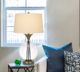 Cal® Lighting & Accessories Moxee Glass/Antique Brass Table Lamp-1