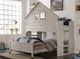 Donco Kids Clubhouse Brushed Driftwood Youth Twin Tall Loft Bed-2