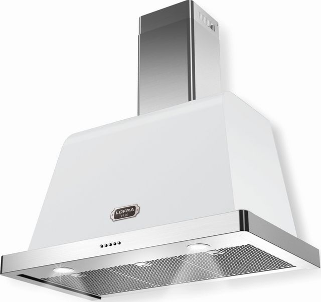 Lofra® Dolcevita 36" White Wall Mounted Range Hood-0