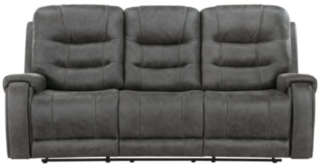 Homelegance® Oberon Dark Gray Double Manual Reclining Sofa-2