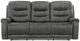 Homelegance® Oberon Dark Gray Double Manual Reclining Sofa-2