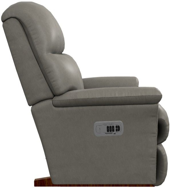 La-Z-Boy® Reed Putty Leather Power Rocking Recliner with Headrest-3