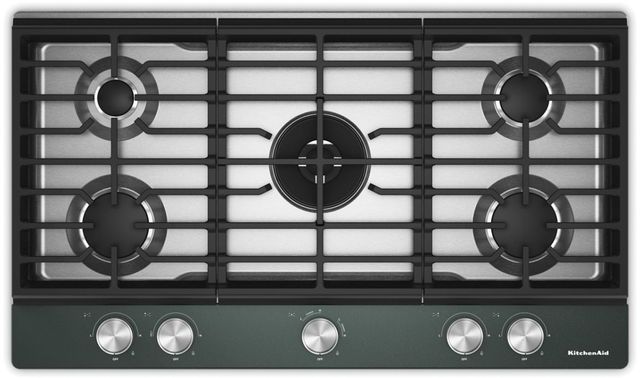 KitchenAid® 36" Juniper Gas Cooktop with 5 Burners and Integrated Wok Grate-5