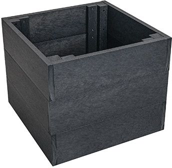 C R Plastics Modern Greystone Square Planter-0