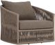 Four Hands Porto Ellor Brown/Khaki Olefin/Polypropylene Outdoor Swivel Chair-0