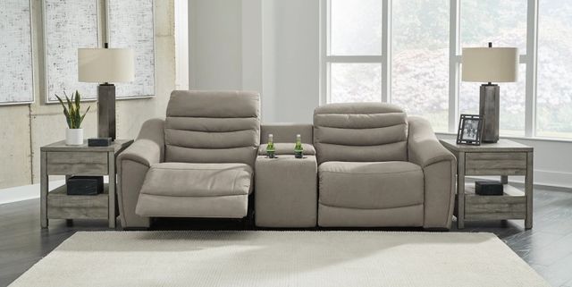 Signature Design by Ashley® Next-Gen Gaucho 3-Piece Putty Power Reclining Sectional with Console-4