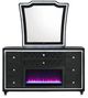 Coaster®  Lorient Black LED Flame Box Dresser and Mirror-3