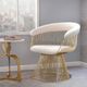 Sagebrook Home Strand White and Gold Chair-2