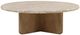 Dovetail Furniture Layna Beige Coffee Table with Natural Base-1