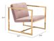 Zuo® Alt Pink and Gold Arm Chair-4