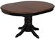 TEI Windswept Shores Cherry Rub-thru Pedestal Dining Table with Black Base-0