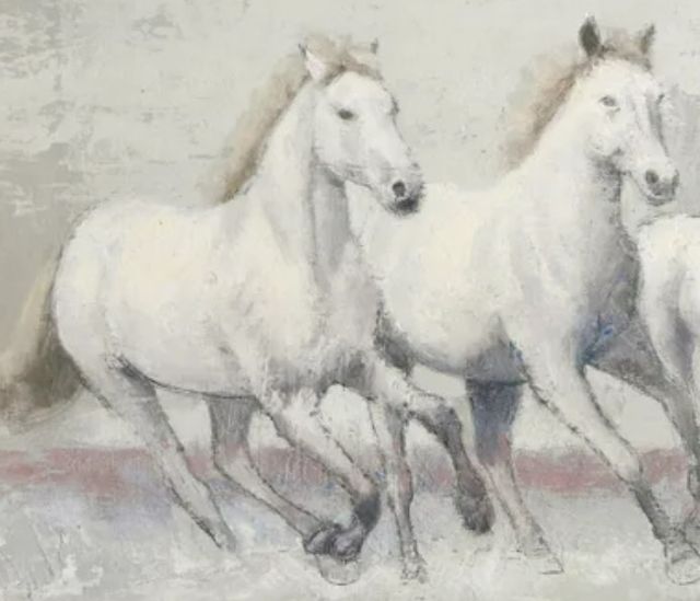 Stylecraft Running Wild Gray/White Wall Art -1