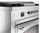 Ilve® Nostalgie II Noblesse 60'' Stainless Steel Pro Style Dual Fuel Range with Chrome Trim-4