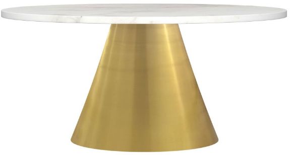 Coaster® Avon White Coffee Table with Stainless Steel Base