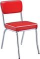 Coaster® Retro 2-Piece Red/Chrome Side Chairs-0