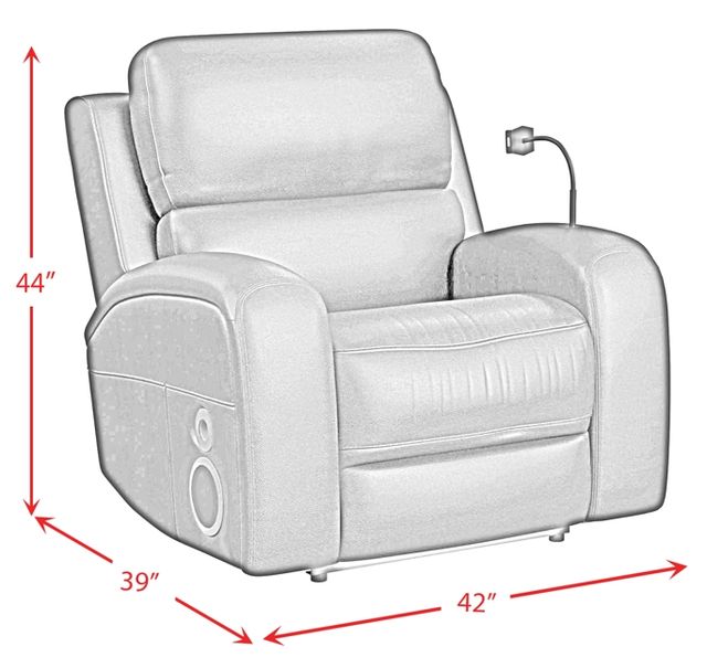 Elements International Euphora Black Power Glider Recliner-2