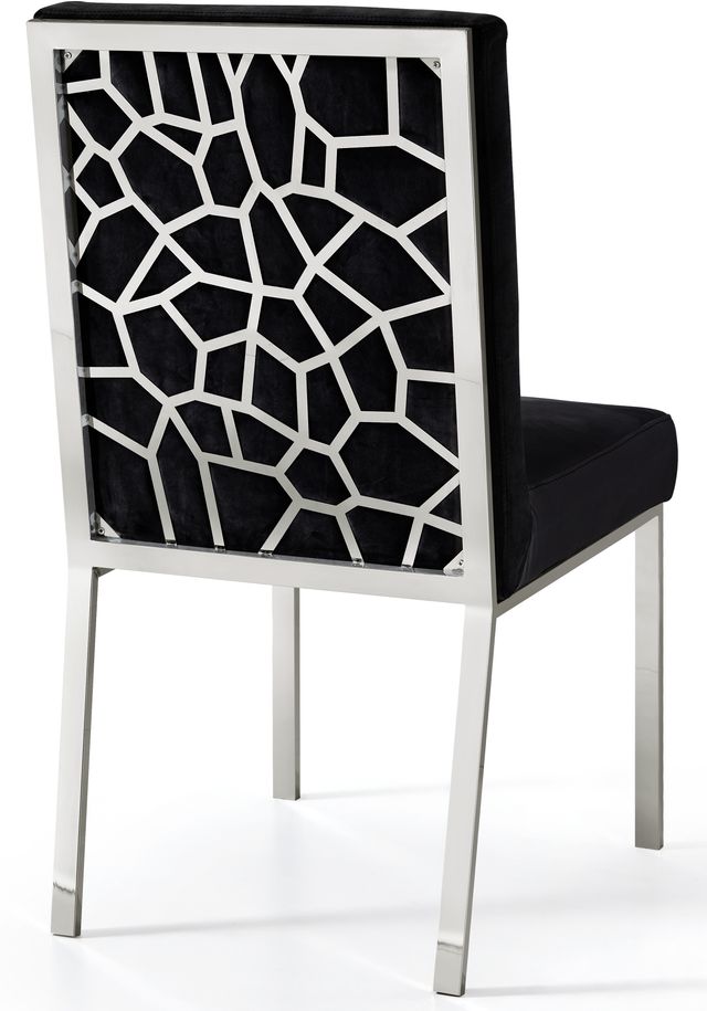 Meridian Furniture Opal Black/Chrome Velvet Dining Chair-1