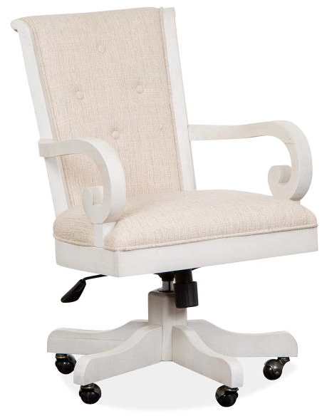 Magnussen Home® Bronwyn Off-White Upholstered Swivel Chair-1