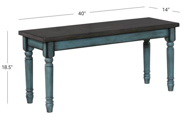 Powell® Willow 6-Piece Beige/Dark Gray/Teal Dining Table Set-3