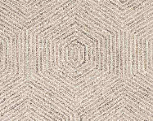 KAS Rugs Gramercy Ivory Honeycomb 5'x7' Rug-2