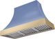 AGA Cascade 36" Carnaby Blue Wall Mounted Range Hood  with Brushed Brass Trim-0