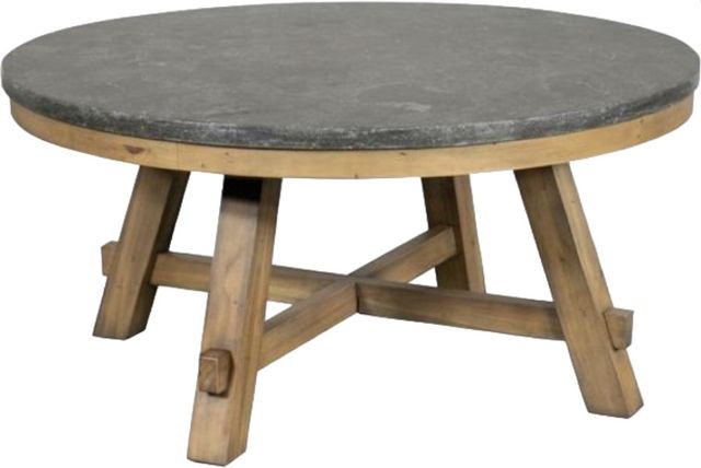 Riverside Furniture Weatherford Bluestone/Reclaimed Natural Pine Coffee Table-0