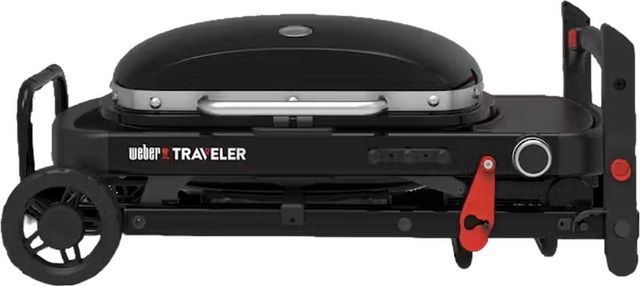 Weber® Traveler® 1-Burner Black Portable Liquid Propane Grill-1