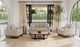 International Furniture Direct Mita Ivory Upholstered Loveseat-1