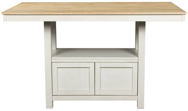 Signature Design by Ashley® Purlaney Natural Counter Dining Table with Antique White Base-1