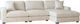 Elements International Arizona 3-Piece Steno Beige Right-Arm Facing Sectional and Chaise-0