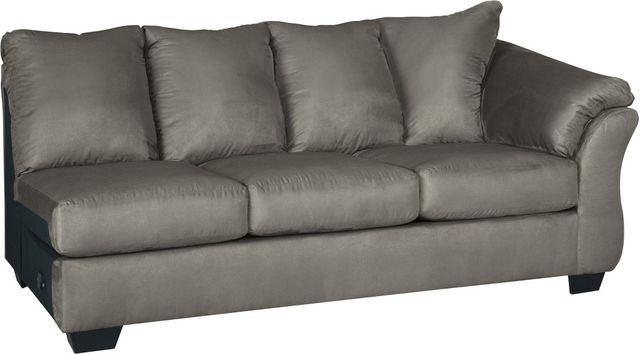 Signature Design by Ashley® Darcy 2-Piece Cobblestone Left-Arm Facing Sofa Sectional and Chaise-2
