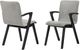 Armen Living Varde 2-Piece Black/Gray Dining Arm Chair Set-0