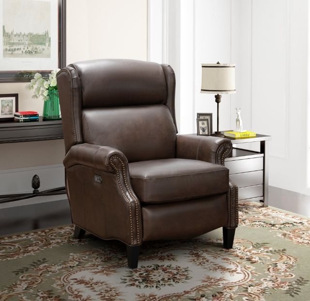 BarcaLounger® Philadelphia Ashford Walnut Leather Power Recliner-2