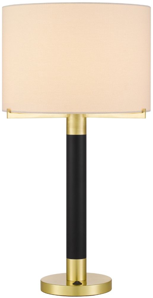 Cal® Lighting & Accessories Goldston Antique Brass/Black Table Lamp-1