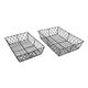A & B Home 2-Piece Grey Tray Set-0