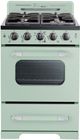 Unique® Appliances Classic Retro 24" Summer Mint Green Freestanding Gas Range-0