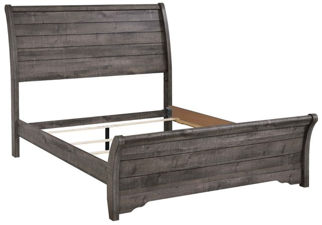 Crown Mark Coralee Gray King Sleigh Bed-3