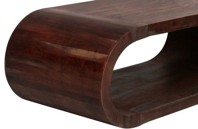 Porter International Designs Ellipse Brown Coffee Table-3