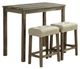 Furniture of America® Adelaide 3-Piece Brown/Beige Dining Table Set-0